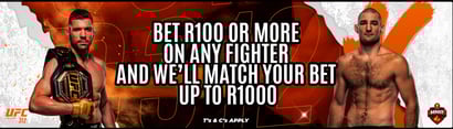 TicTacBets UFC 312 Offer - R1,000 in Free Bets on Dricus Du Plessis vs Sean Strickland