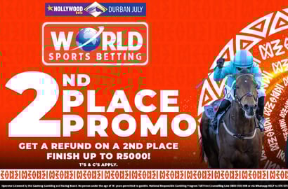 Durban July Refund: Get a refund on a 2nd Place Finish up to R5000