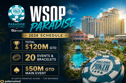 WSOP Paradise 2026 schedule PW