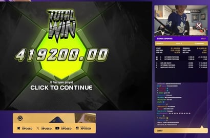 Xposed Wins 420K on Slayers Inc at Roobet