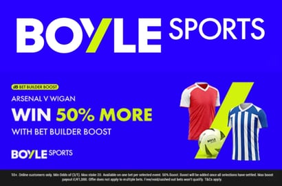 boyle sports arsenal wigan boost
