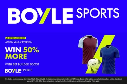 boyle sports aston villa everton boost