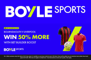Bournemouth vs Liverpool Offer – Get A 50% Bet Builder Boost PLUS £20 In Free Bets