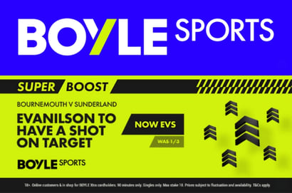 boyle sports bournemouth sunderland boost