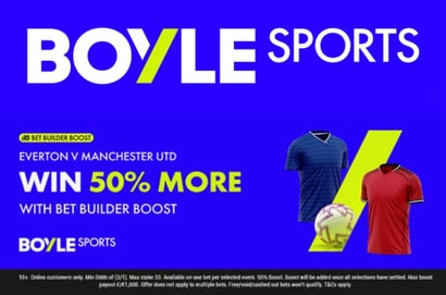 boyle sports everton man utd bet boost