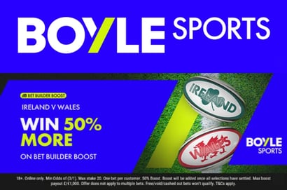boyle sports ireland wales six nations bet boost
