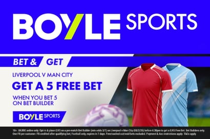 boyle sports liverpool man city free bet