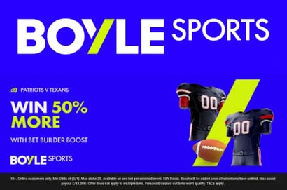 boyle sports patriots texans boost