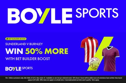 boyle sports sunderland burnley boost