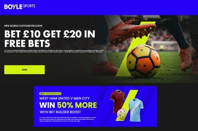 boyle sports west ham man city bet boost