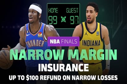 Oklahoma City Thunder vs Indiana Pacers – Money back if your team loses NBA Finals game by 1 or 2 points