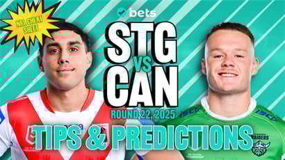 St George Illawarra Dragons vs Canberra Raiders NRL Tips - 1-12 all day at WIN Stadium