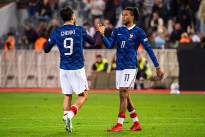 Rayan Cherki of France (L) and Michael Olise of France (Getty Images)