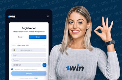 1win registration interface