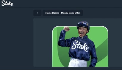 Stake.com Horse Racing Money Back Offer