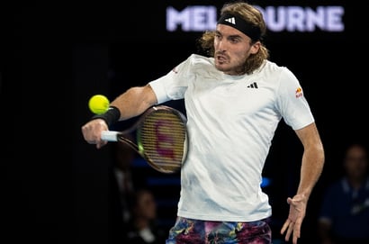 Stefanos Tsitsipas 2023 melbourne shot