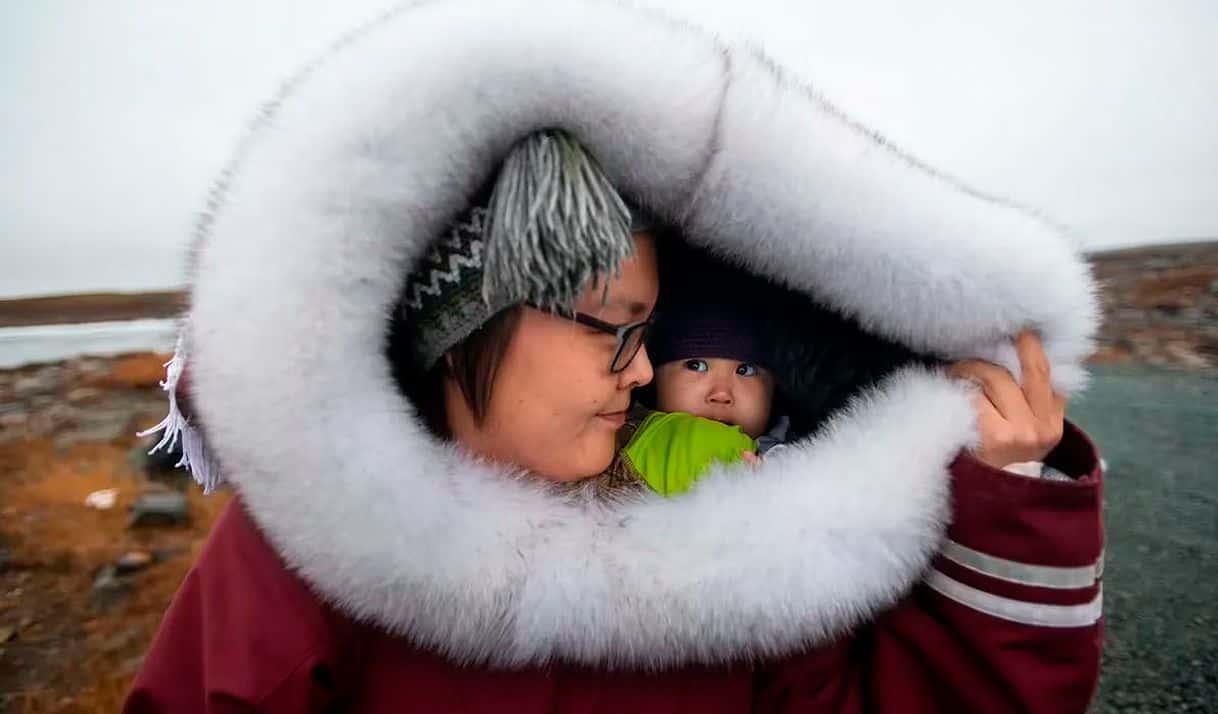 Maria Noolook y su hija Adelynn.