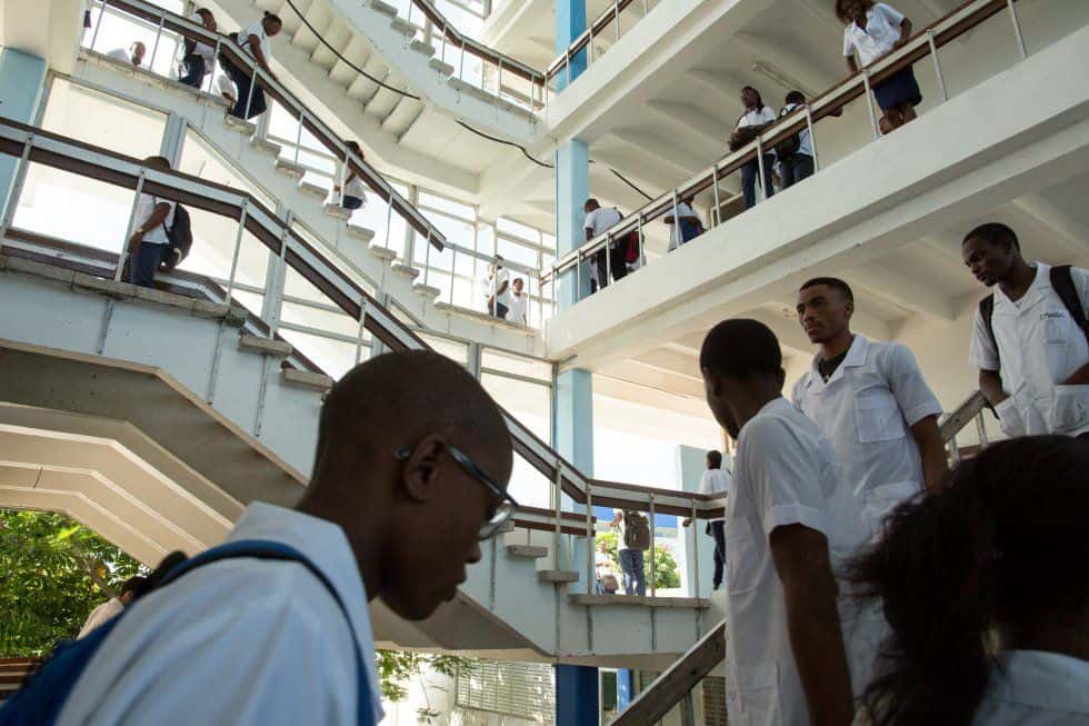 The campus, a former navy academy, includes dorms, sports facilities and a clinic. Photo: Taken from El Pais.
