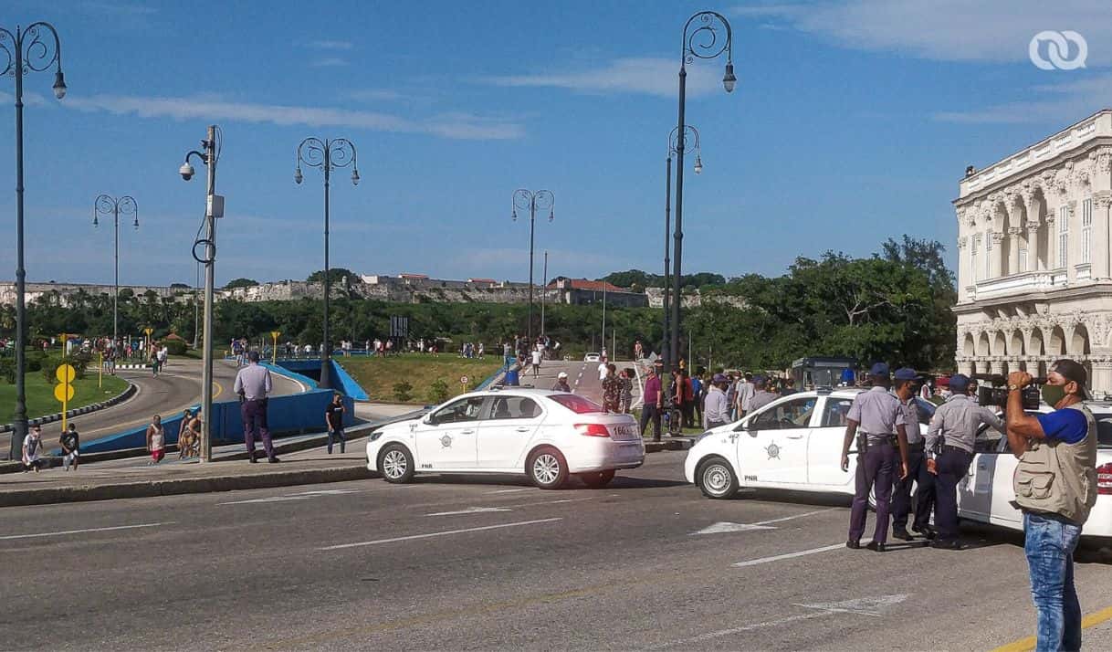 Protesta antigubernamental del 11 de julio de 2021 en La Habana, Cuba. Foto: elTOQUE. 