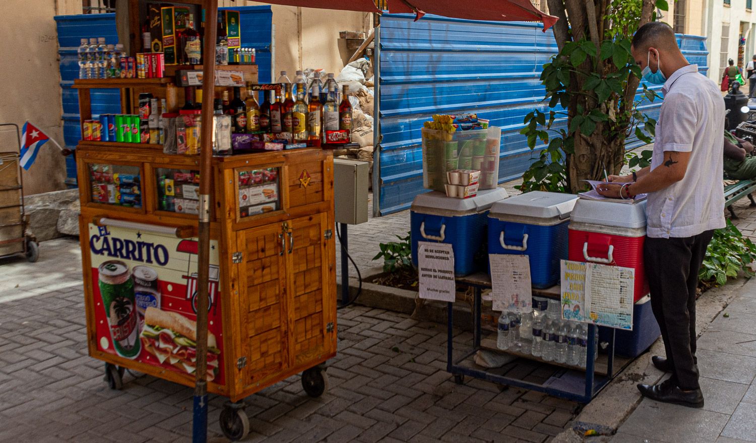 carrito comida vendedor cuba