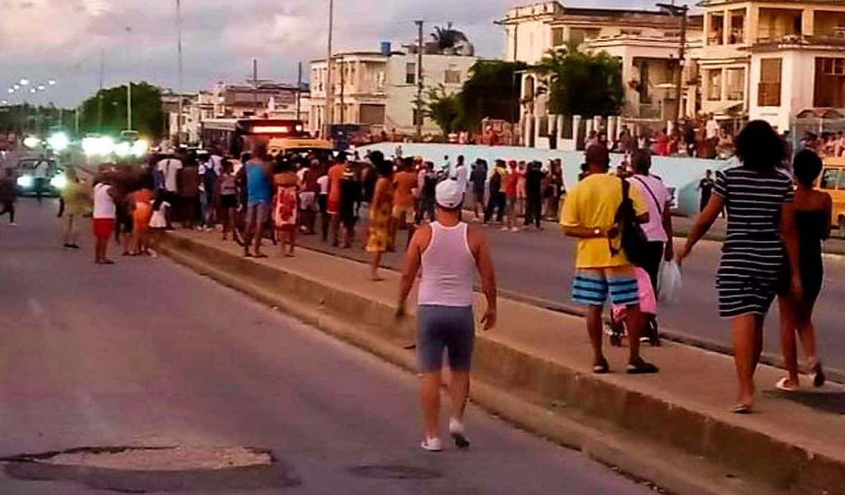 Desde el 29 de septiembre se han registrado más de 30 protestas en La Habana. Foto: captura de pantalla.
