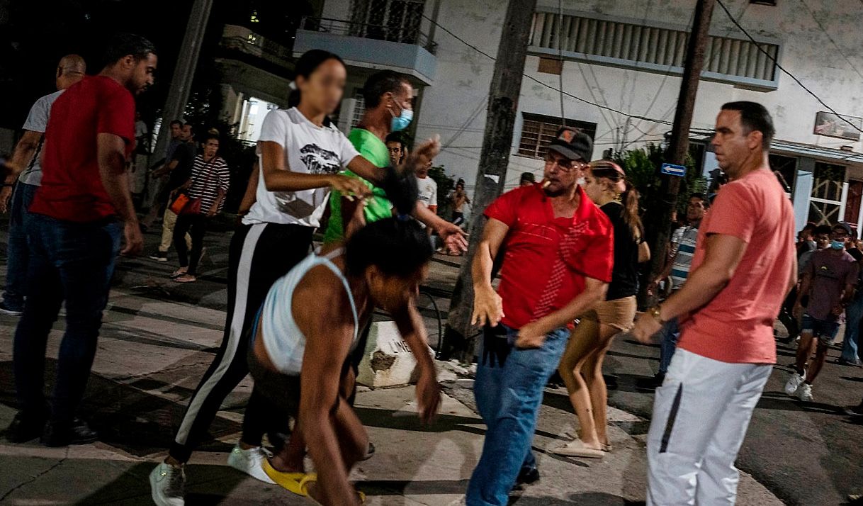 personas protesta calle