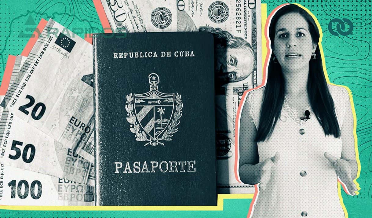 mujer, laura roque, pasaporte, dinero