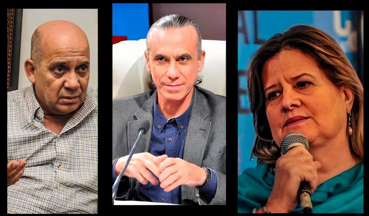 Ramón Samada (izq.), Waldo Ramírez y Susana Molina. Fotos: Internet.