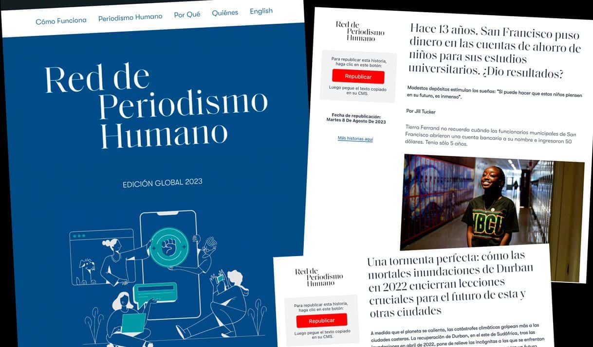 Imágenes de la plataforma digital de la Red de Periodismo Humano. (Imagen: gentileza RPH).
