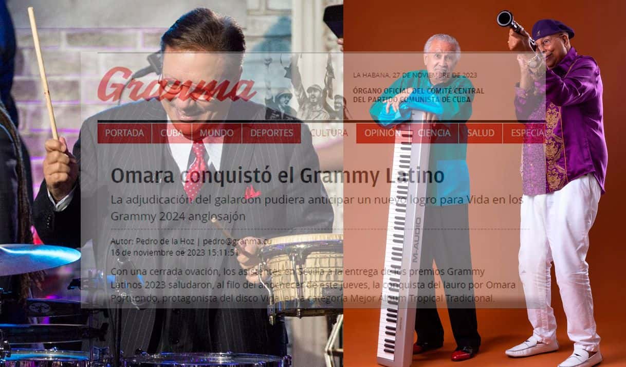 Arturo Sandoval (izq.), Paquito D'Rivera y Chucho Vladés (derecha). Fotos: tomadas de Facebook.