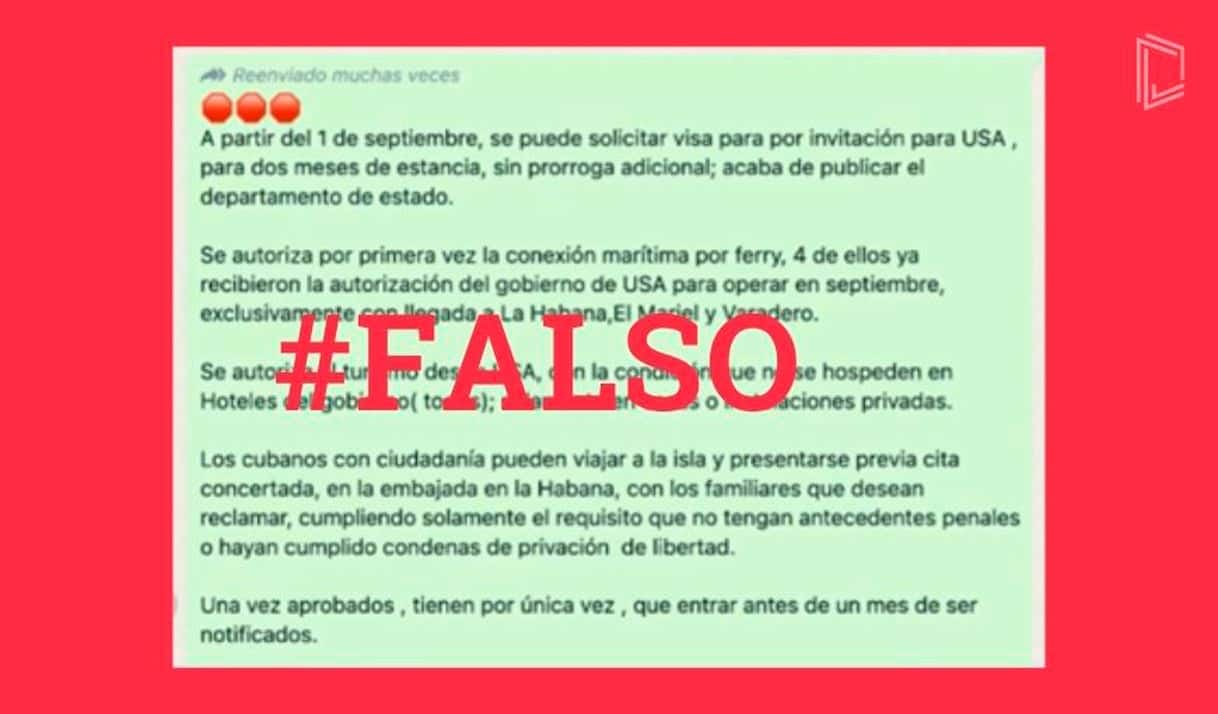 Falso que Estados Unidos habilitará visado por invitación para cubanos