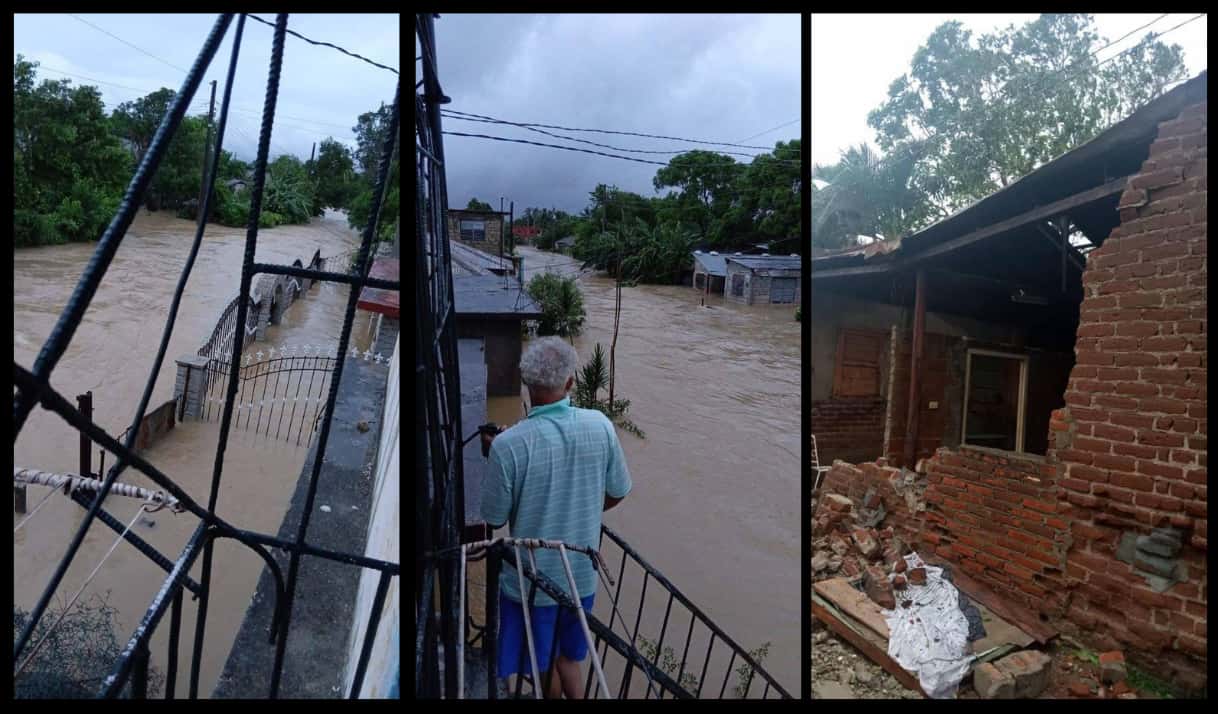 Melissa a su paso por el oriente cubano / redes sociales.