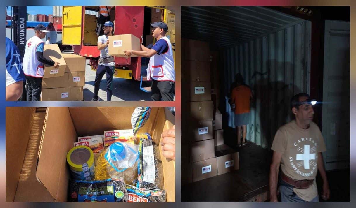 Entre apagones y con apoyo privado: así reparte Cáritas la ayuda humanitaria de Estados Unidos