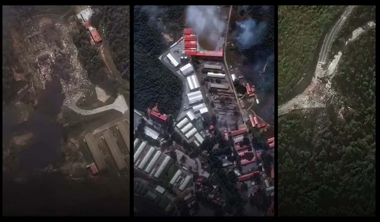 Imágenes satelitales difundidas por Ventor luego del ataque de EE. UU. a bases militares en Caracas / Captura de pantalla de El Deber.