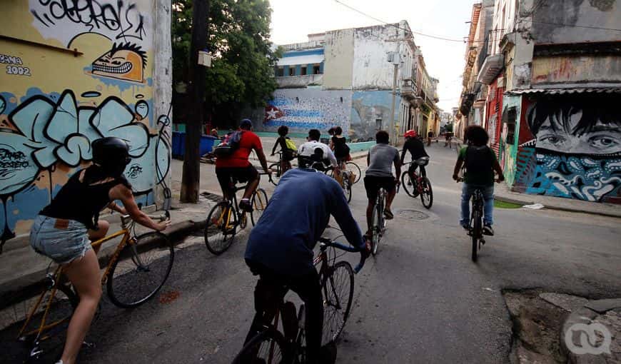 Bicicletar La Habana dedicada al Historiador de La Habana Eusebio Leal. Foto: Alba León.