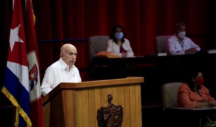 José Ramón Machado Ventura en el VIII Congreso del PCC