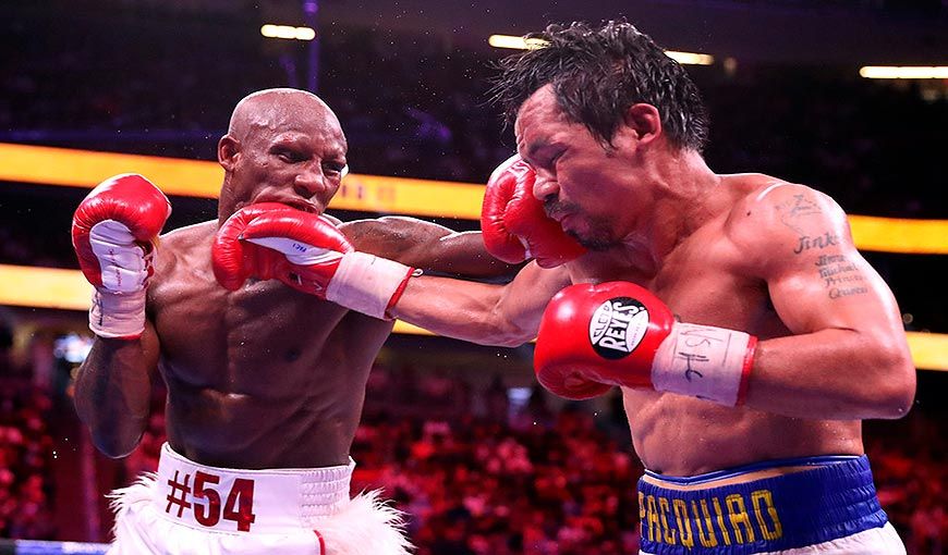 Pelea entre el cubano Yordenis Ugás y el filipino Manny Pacquiao vence Ugás a Pacquiao