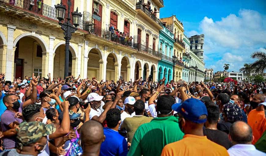 La Habana, 11 de julio de 2021. Foto: Yamil Lage / AFP.