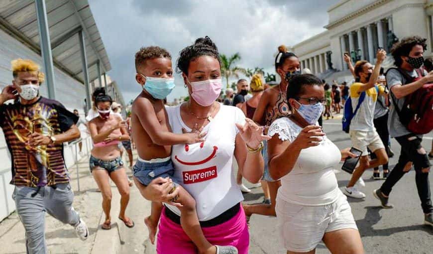 La Habana, 11 de julio de 2021. Foto: Adalberto Roque / AFP.