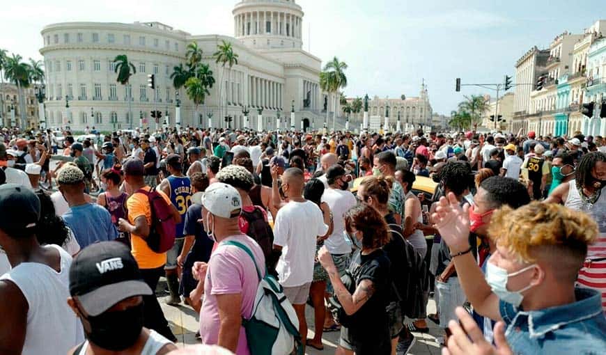 La Habana, 11 de julio de 2021. Foto: Adalberto Roque / AFP.