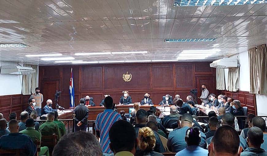 Juicio contra manifestantes del 11J en La Habana. Foto: Facebook.