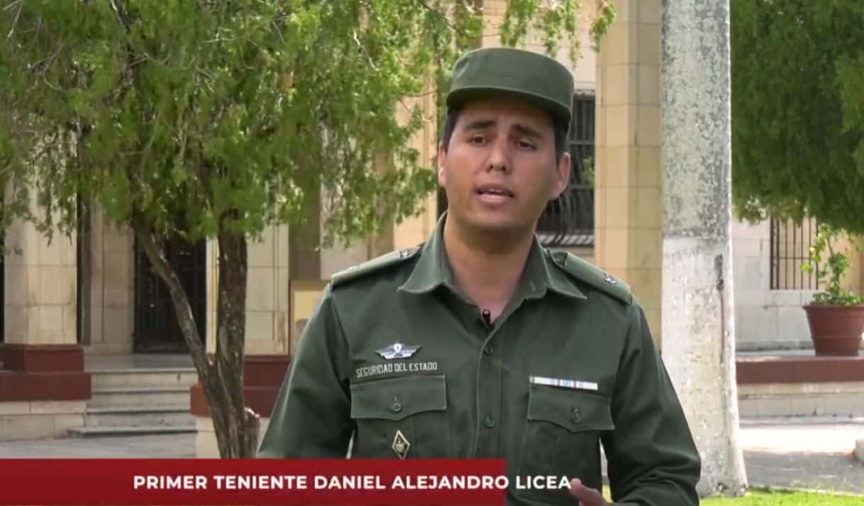 Daniel A. Licea, oficial de la Seguridad del Estado que participó en la represión de colaboradores de elTOQUE. Foto: Captura de pantalla.