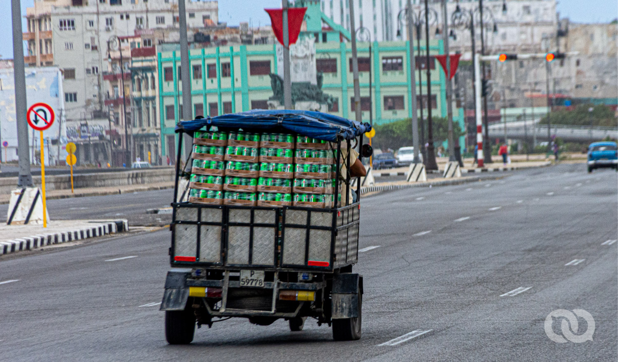 calle, edificios, cerveza