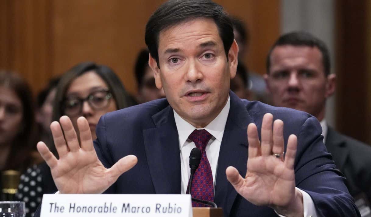 El secretario de Estado, Marco Rubio, comparece el miércoles 28 de enero de 2026 ante la Comisión de Relaciones Exteriores del Senado, con el fin de explicar la política del presidente Donald Trump hacia Venezuela luego de la incursión militar estadounidense que derrocó al entonces presidente Nicolás Maduro, en el Capitolio en Washington. (AP Foto/J. Scott Applewhite)