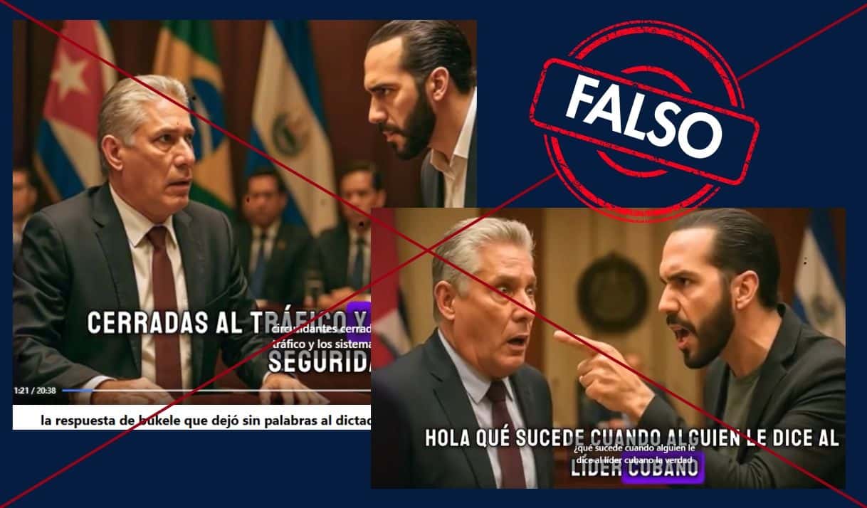 Bukele no «humilló» a Díaz-Canel: montajes virales con IA son FALSOS