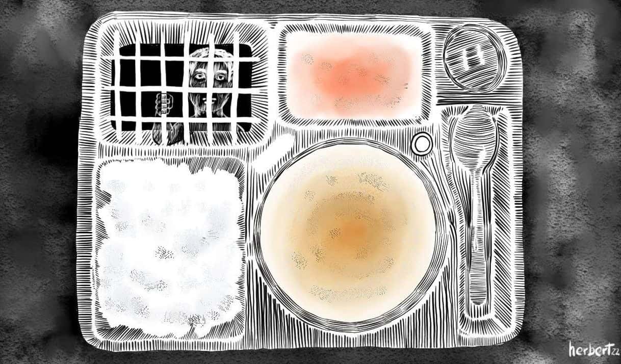 ilustración bandeja presos cuba