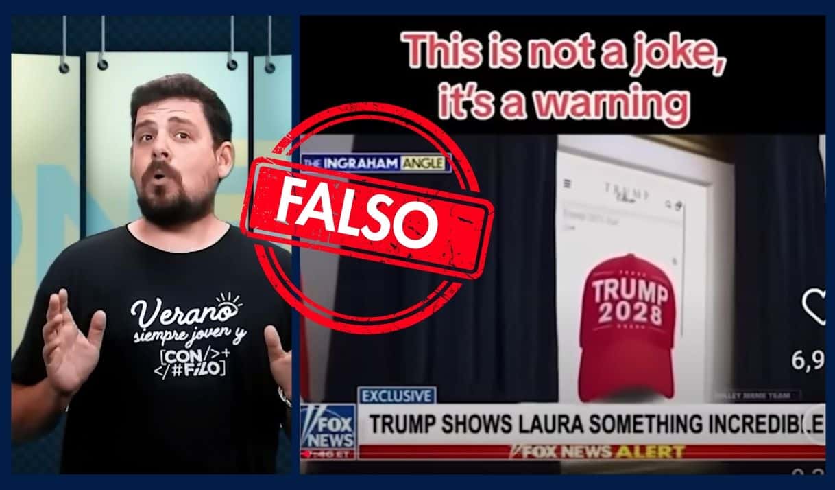 La televisión cubana difundió un video manipulado en el que Donald Trump aparece revelando una gorra con el mensaje «Trump 2028».