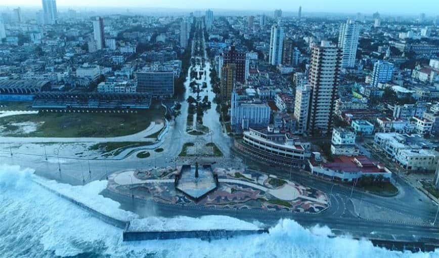 Desde un drone, La Habana después de Irma
