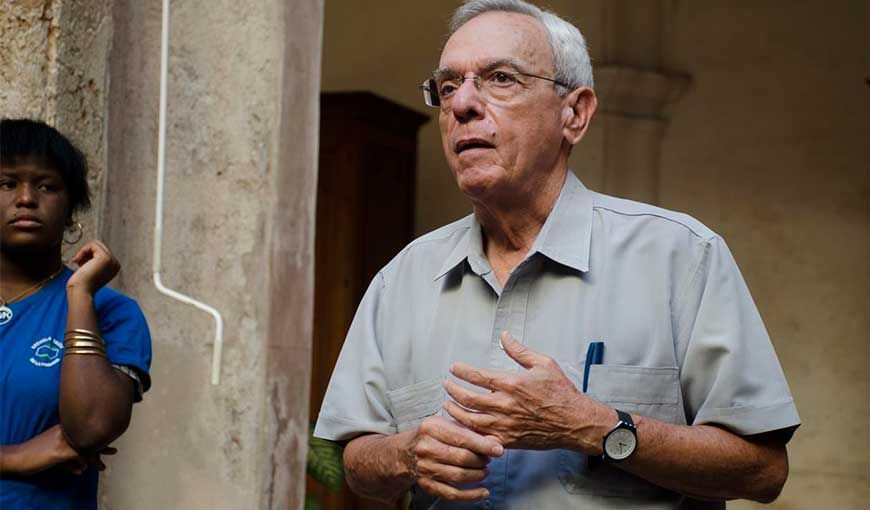 Eusebio Leal, Historiador de La Habana por más de 30 años, falleció el 31 de julio de 2020. Foto: Alexis Rodríguez/Tomada de Habana Radio.