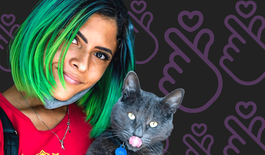 Elizabeth, una cat lady de 24 años